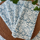 Set of 4 Gathered Garden Napkins, Lake Blue