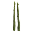 Asparagus Beeswax Candles.  Pair