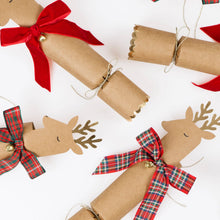 Tartan & Velvet Bow Reindeer Crackers