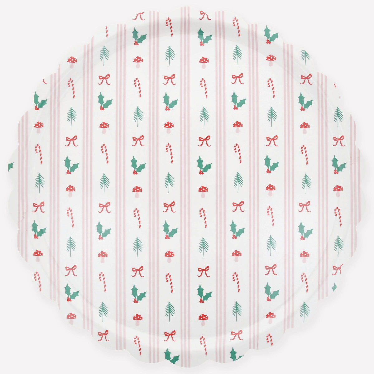Festive Scalloped Large Tray