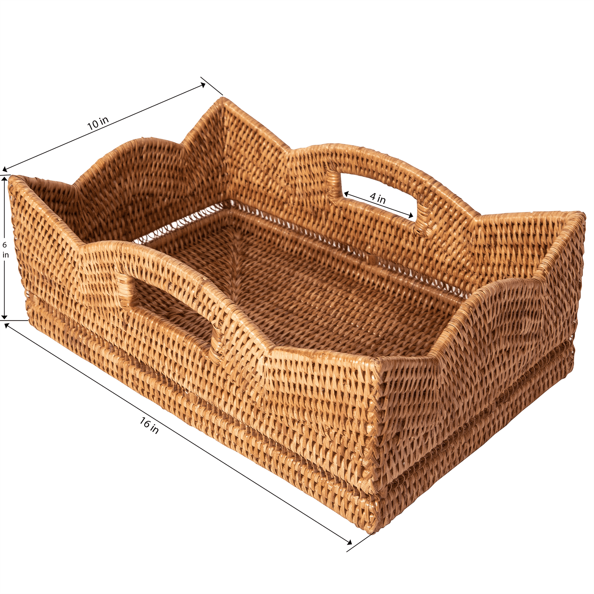 Rattan Scallop Basket