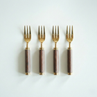 Wooden Handle Fork, Set of 4