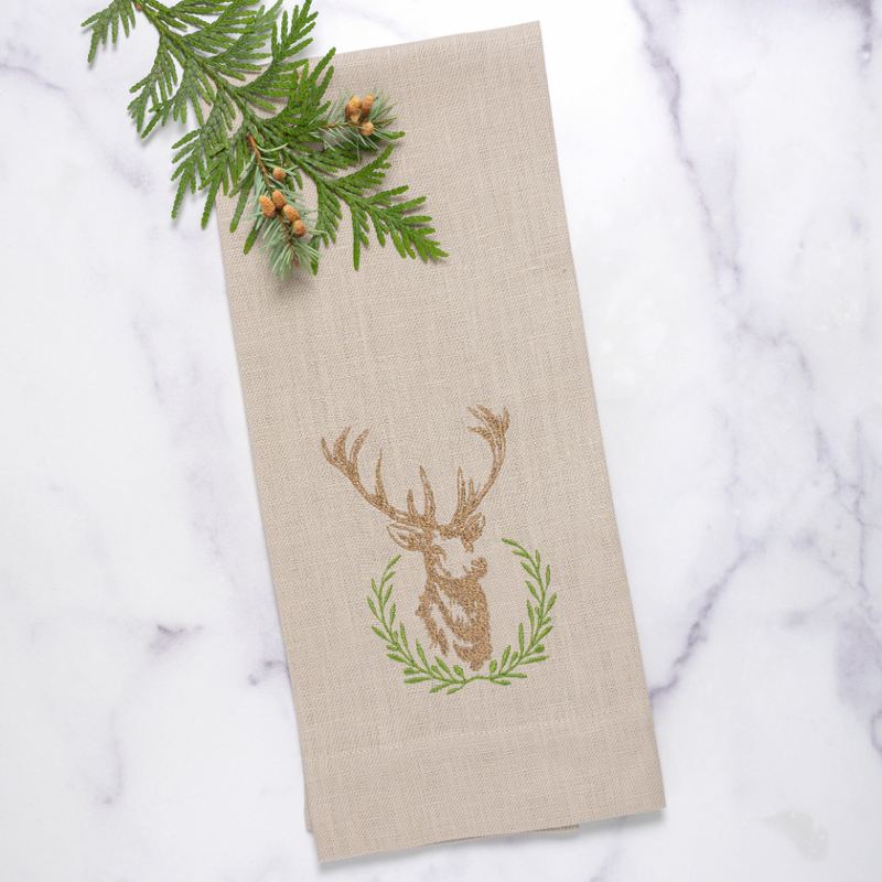 Stag & Wreath Towel