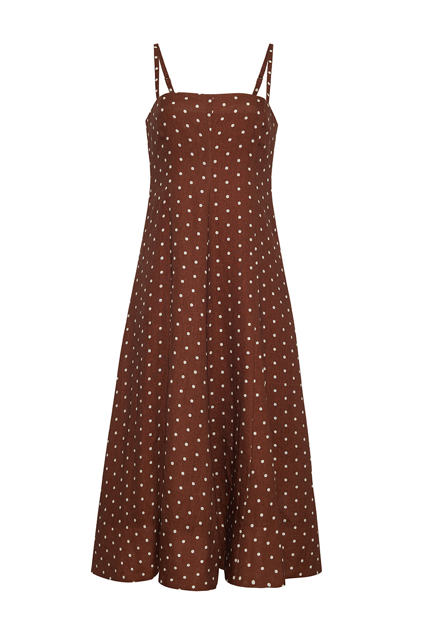 Gimlet Dress, Dots Khaki
