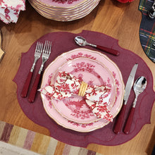 Parker Waxed Linen Placemat, Wine/Wine
