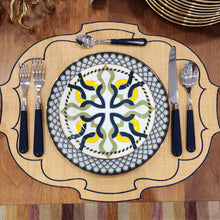 Parker Waxed Raffia Placemat, Navy