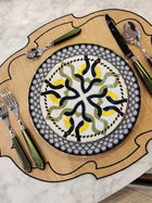 Parker Waxed Raffia Placemat, Navy