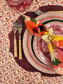 Parker Waxed Linen Placemat, Wine/Wine
