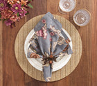 Paisley Vine Napkin in Blue & Gray