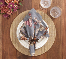 Paisley Vine Napkin in Blue & Gray