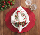 Tinsel Bow Napkin Ring in Red, Green & Gold