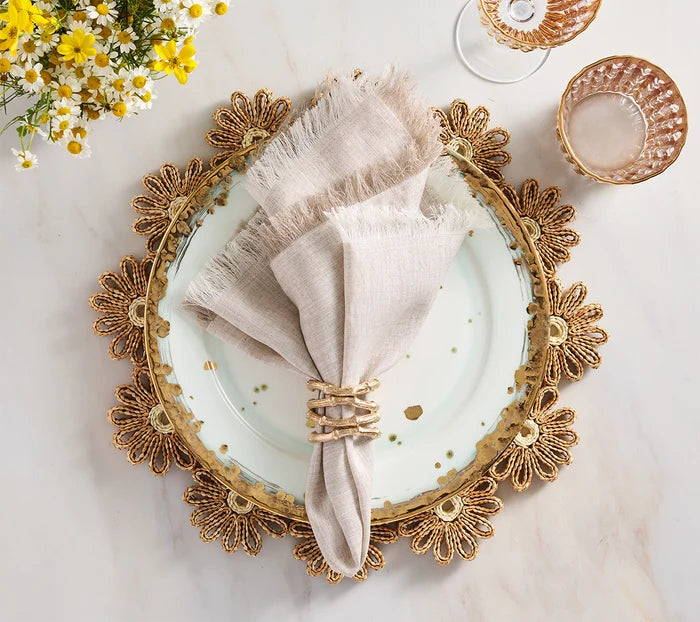 Bamboo Napkin Ring in Gold