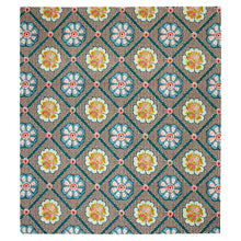 Teal Rombos 63x106" Tablecloth