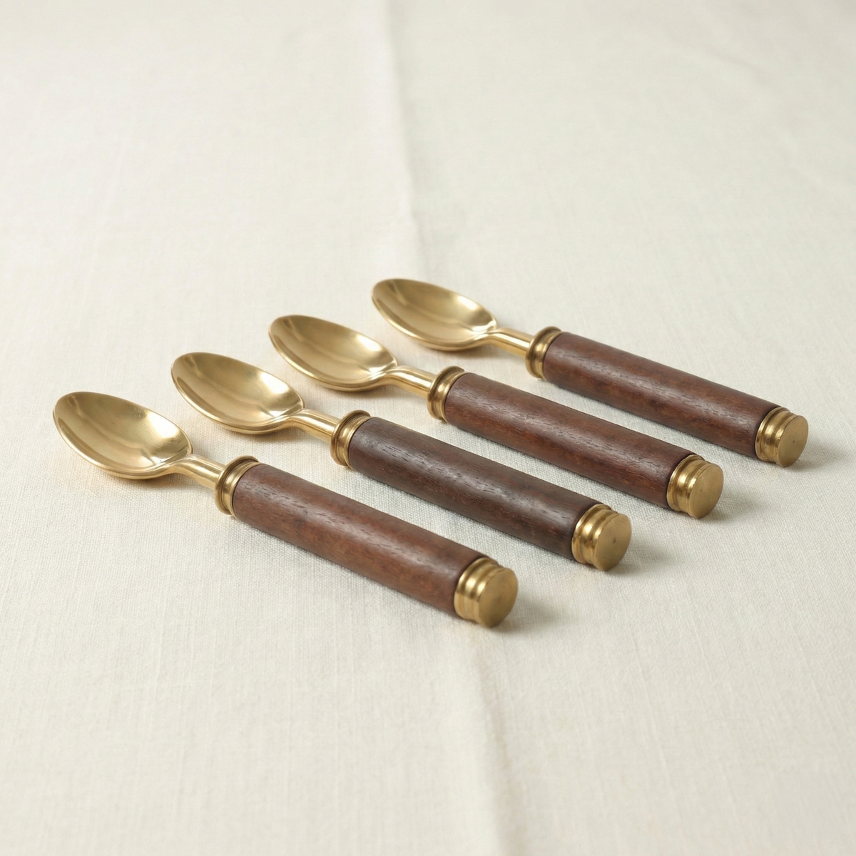 Wooden Handle Spoon, Set of 4