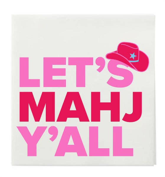"Let's Mahj Y'all" Cocktail Napkins