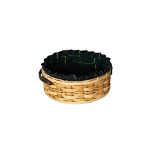 Amish Round Basket with Tartan Liner