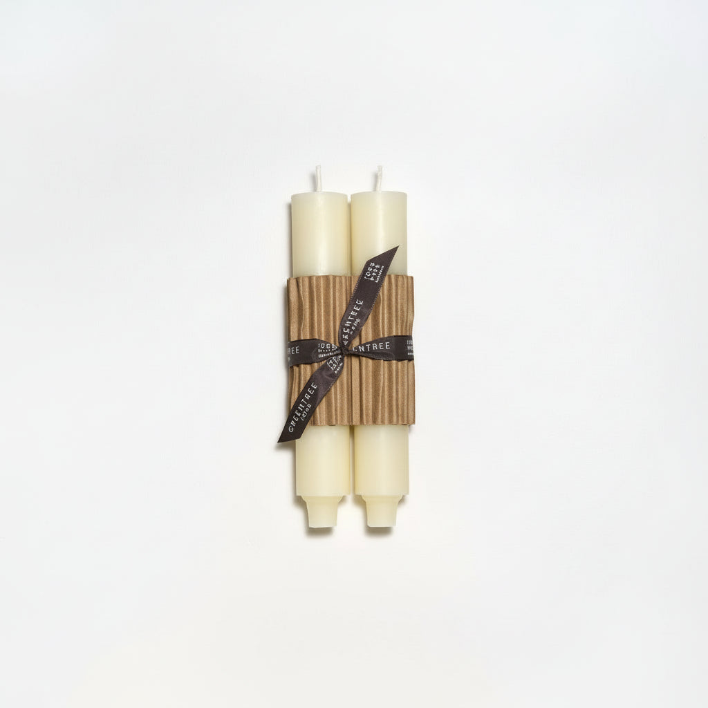 Cream 9" Column Taper Candles