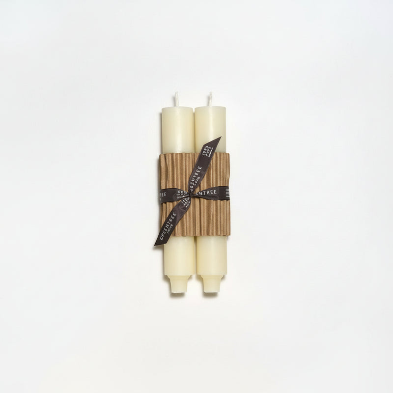 Cream 9" Column Taper Candles