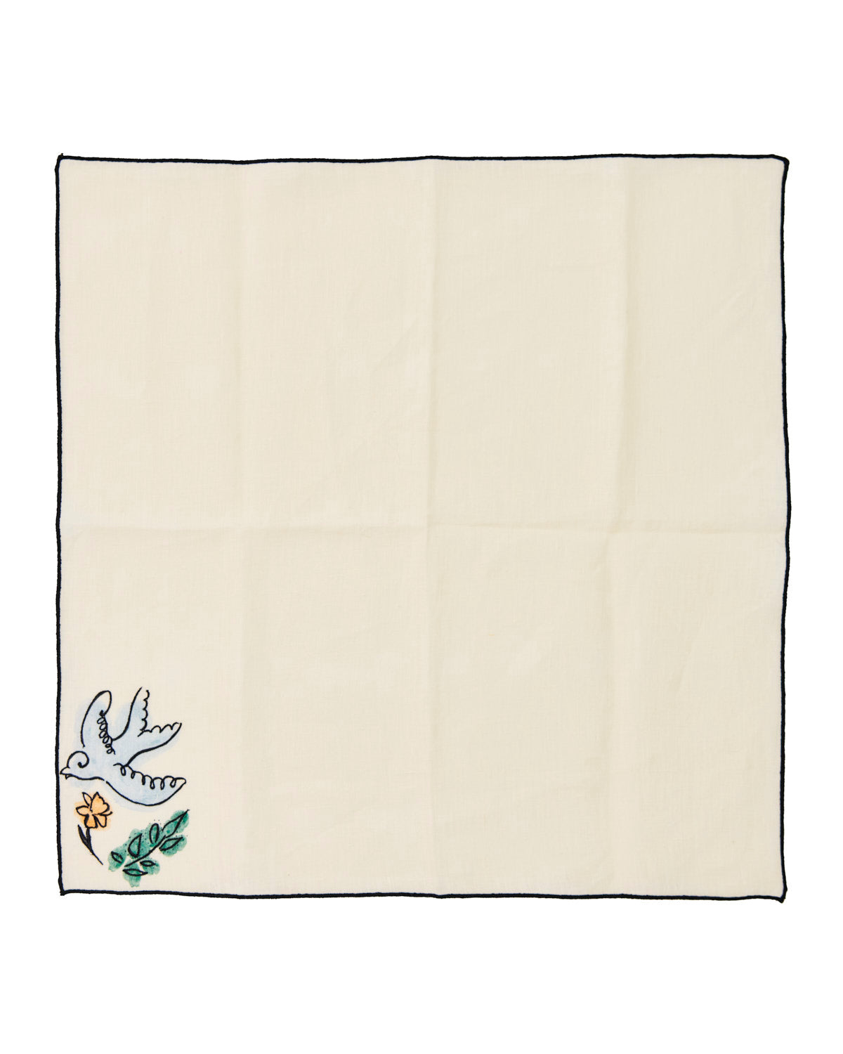 Salon Motif Embroidered Linen Napkins (Set of 4)
