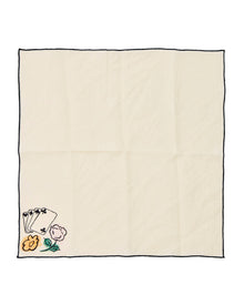 Salon Motif Embroidered Linen Napkins (Set of 4)