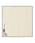 Salon Motif Embroidered Linen Napkins (Set of 4)