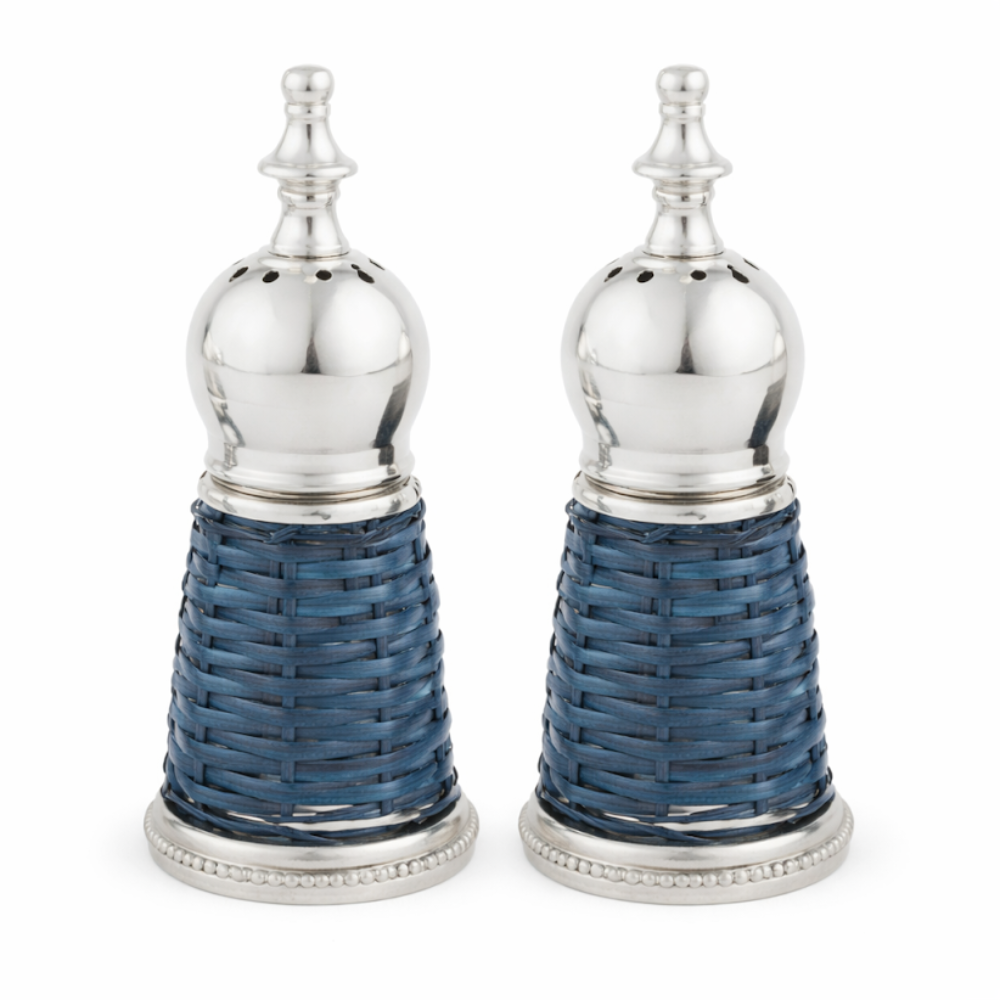 Navy Woven Salt and Pepper Shaker