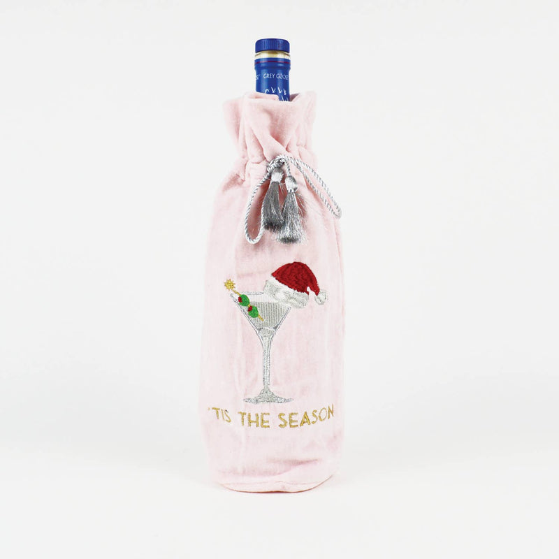 Martini Embroidered Wine Bag