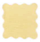 Yellow Linen Scalloped Napkins