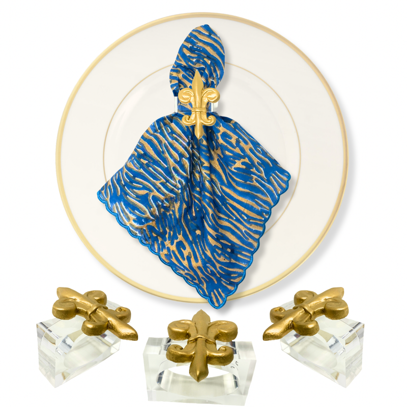 Fleur De Lis Napkin Rings, S/4
