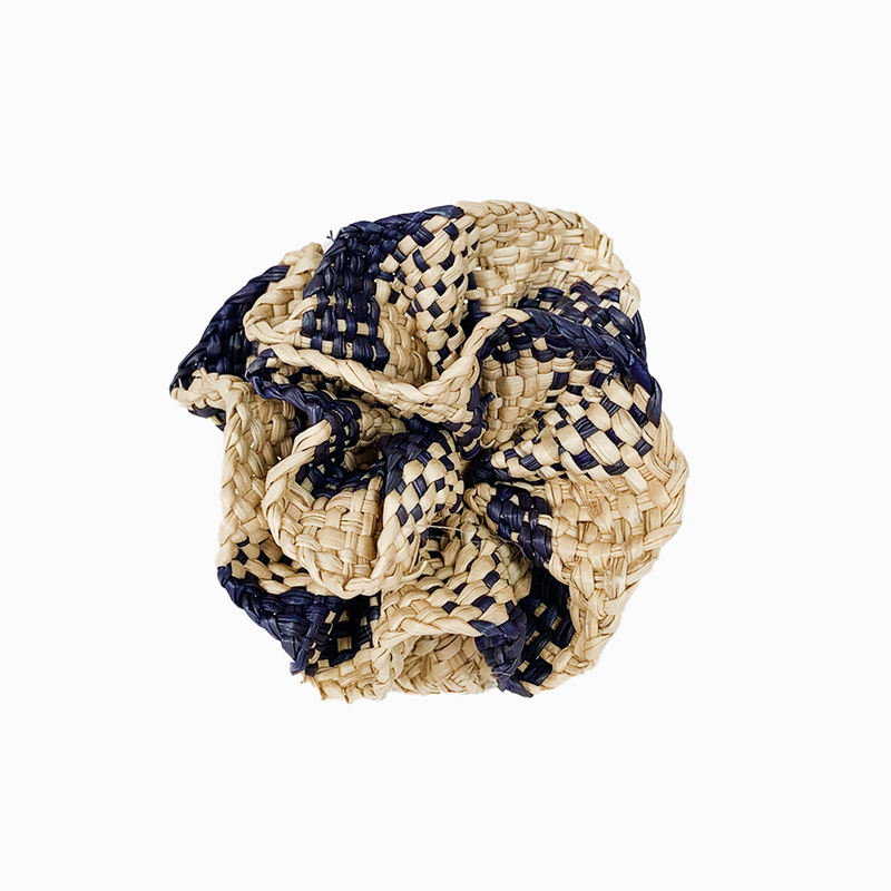 Navy Rose Iraca Napkin Ring