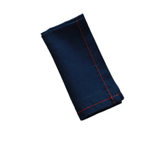 Navy & Red Trim Napkin