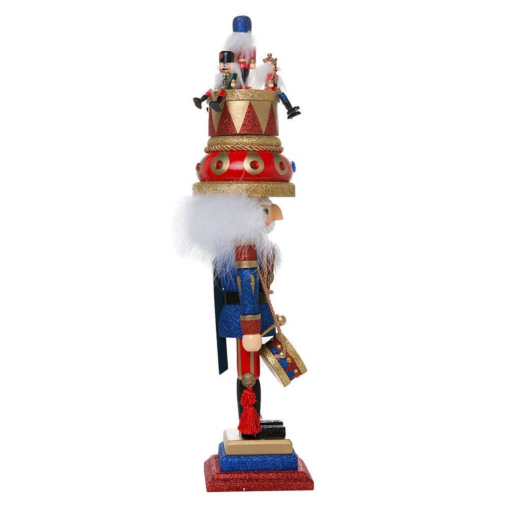 Patriotic Music Box Hat Nutcracker, 20"