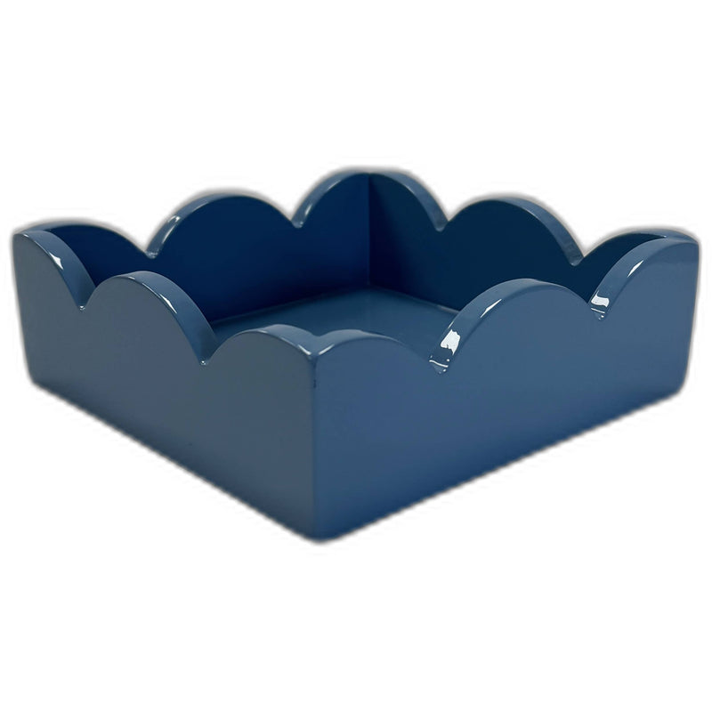Navy Lacquered Napkin Holder