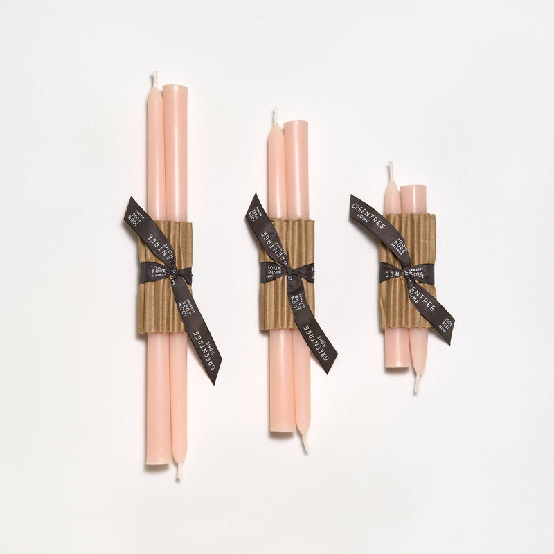 12" Blush Tapers