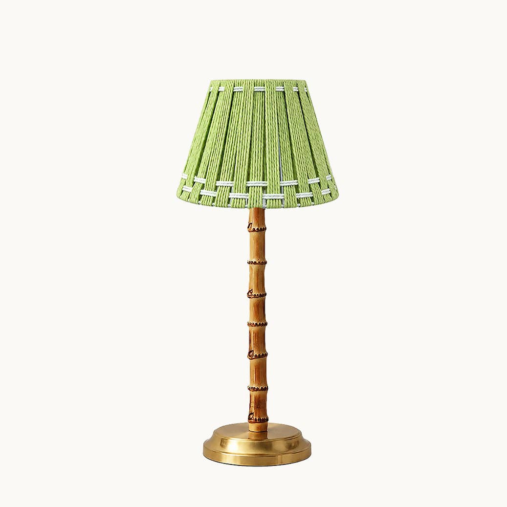 Dalia Green Bamboo Cordless Lamp