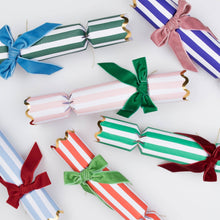 Stripe Velvet Bow Crackers, Set of 6