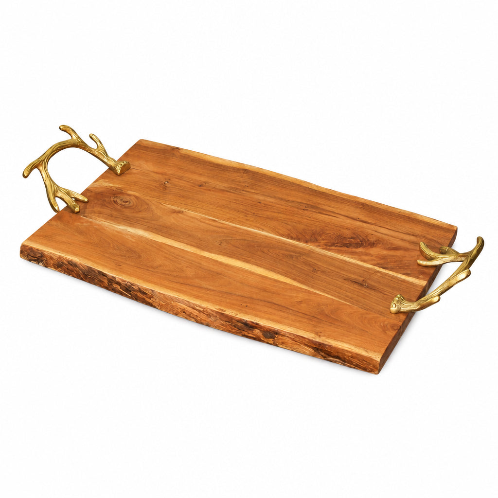 Golden Antler Serving Tray