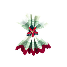 Metal Poinsettia Napkin Rings, Set of 4
