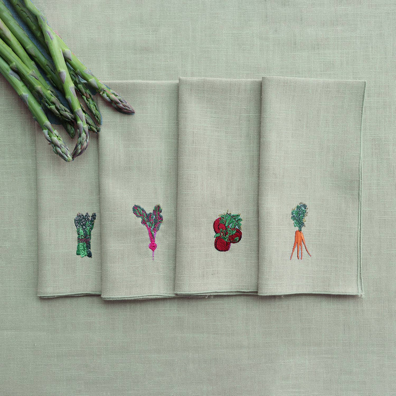 Set of 4 Vedura Napkins, Sage