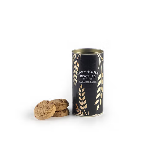 Black & Gold Caramel Cookie Tube