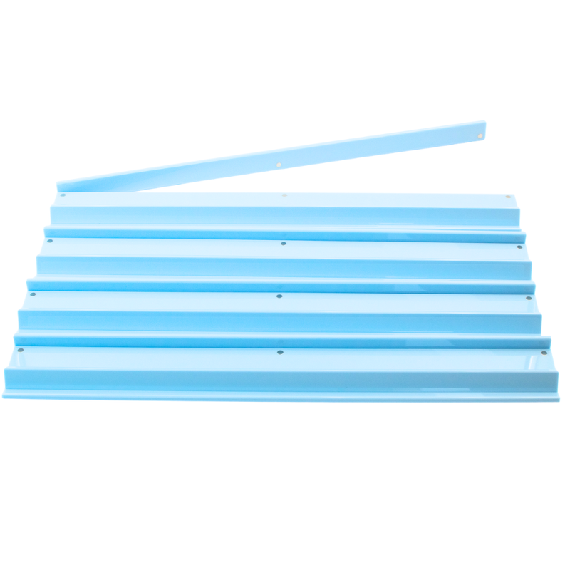 Blue Acrylic Mahjong Racks & Magnetic Pushers