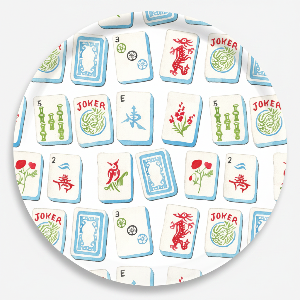 Mahjong Round Tray