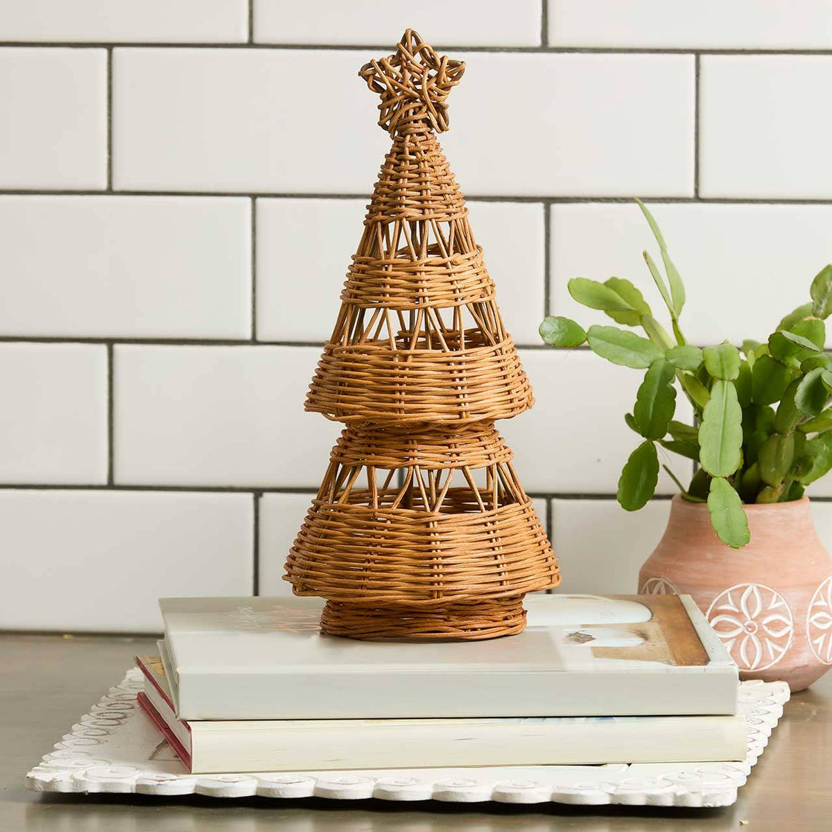 Tree Hanging Rattan Rattan Holiday Tree | Fox & Willow