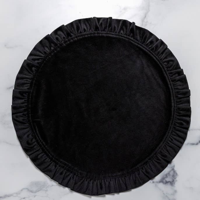 Black Velvet Placemat, 16.5" Round