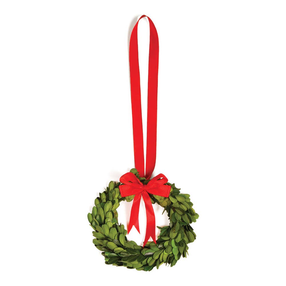 Small Red Boxwood Wreath