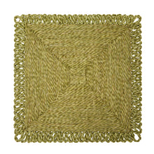 Square Abaca Placemat, Green