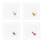 Skiers Cocktail Napkins | Mixed Set of 4