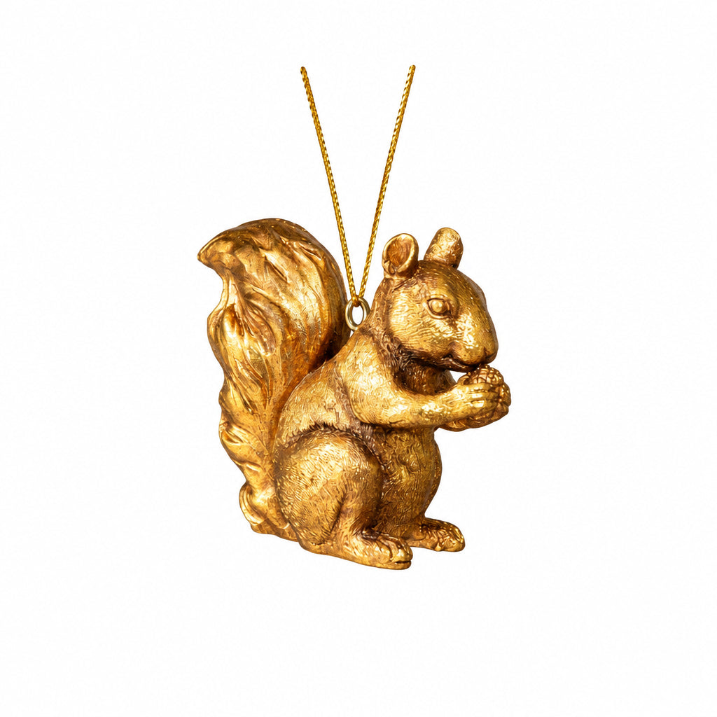 Golden Squirrel Ornament