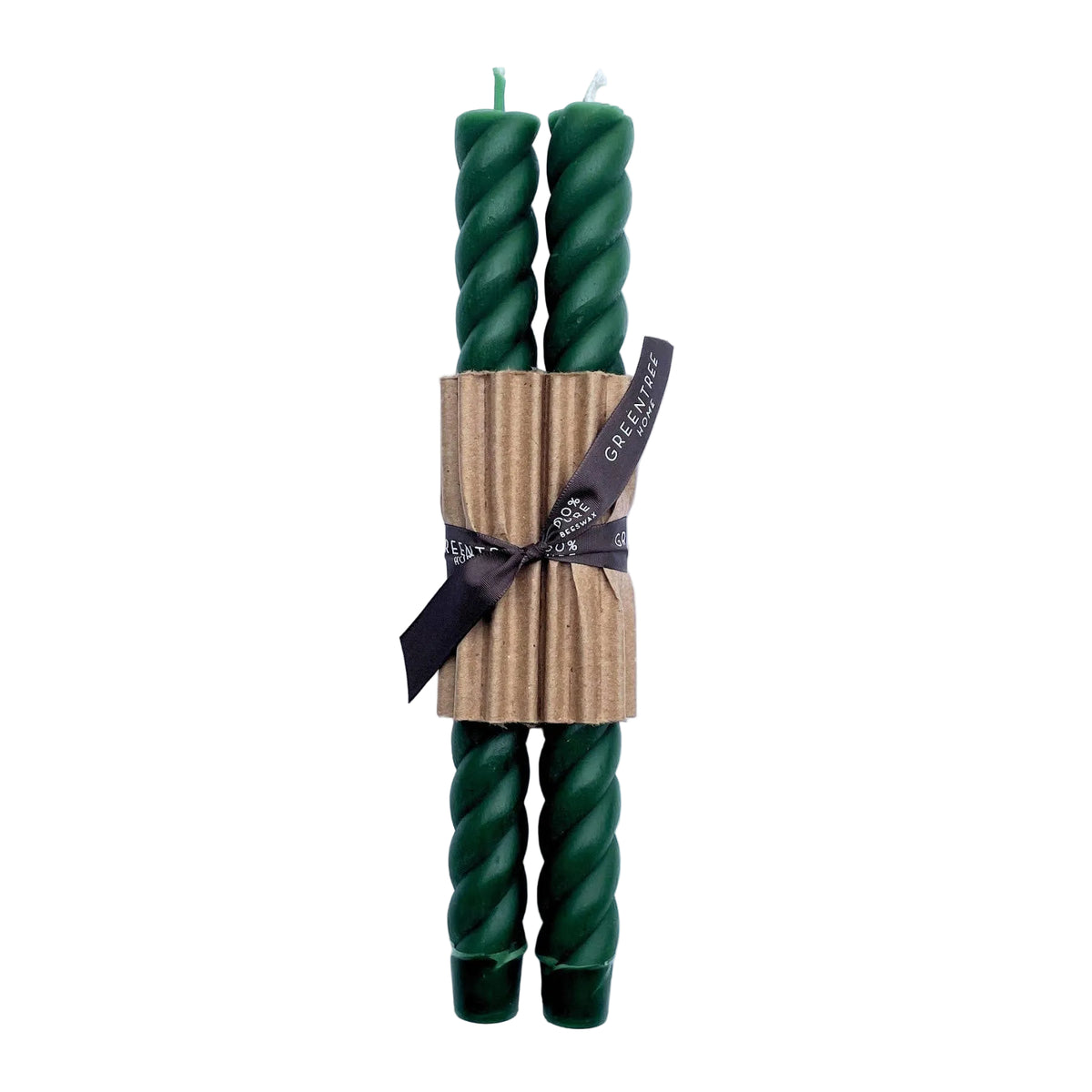 10" Holiday Green Tapers