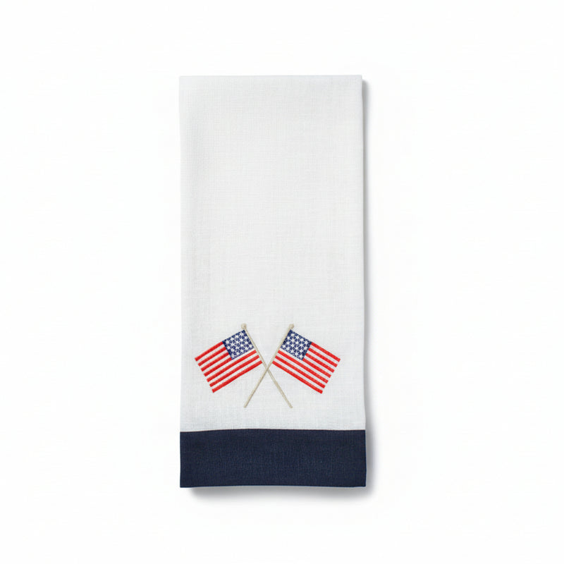 American Flags Linen Towel
